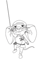 A coloring page of the tale of despereaux